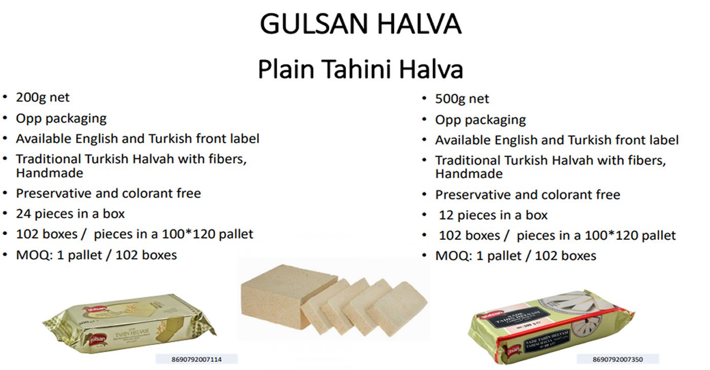 Gülsan Halva Varieties
