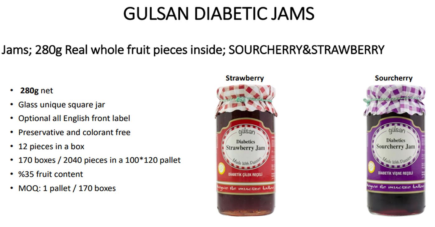 Gülsan Diabetic Jam Varieties